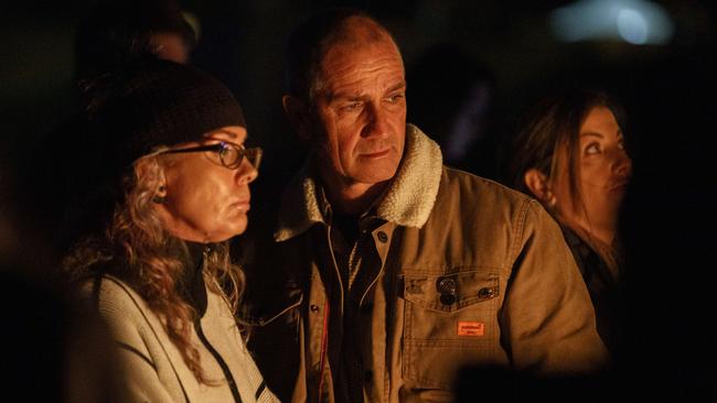 Crowds gather for the Anzac Day Dawn Service at the Shrine of Remembrance. Picture: David Geraghty