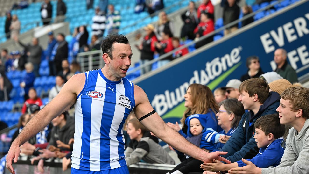 Todd Goldstein’s future could be away from North Melbourne. Picture: Steve Bell/Getty Images