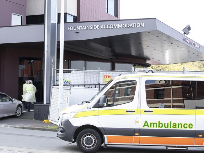 Fountainside Accommodation in Hobart was used for quarantine during the Covid pandemic. Picture Eddie Safarik