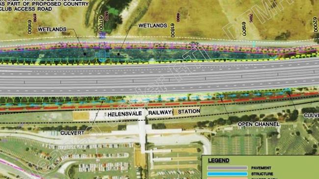 The Coomera Connector and IRTC, and the corridor next to the Helensvale railway station.