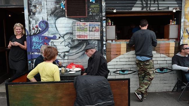 The popular Wall Two 80 cafe in Balaclava.