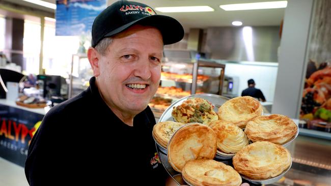 Joseph Portelli with some of the handmade pies. Picture: Angelo Velardo