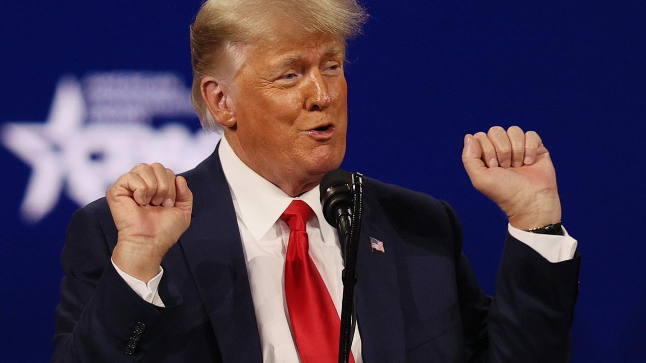 Donald Trump at CPAC yesterday. Picture: Joe Raedle/Getty Images/AFP