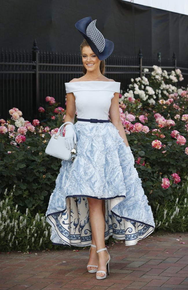 Georgia Gibbs wearing a Vezzano design. Picture: David Caird.