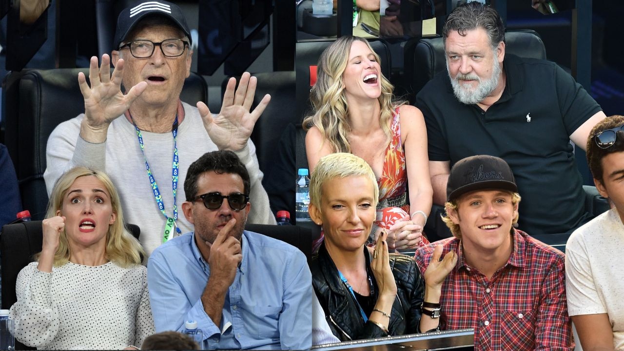 Celebs at the Aus Open. Picture: Supplied