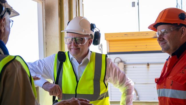 Prime Minister Anthony Albanese tours MT Isa mine in Queensland and holds a press conference with Bob Katter MP Saturday 12th August 2023  Picture: PMO via NCA NewsWire