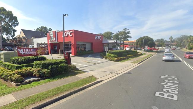 Banks Dr near Mamre Rd, St Clair, where police allege Jack Maddock, 20, and another 44-year-old man assaulted three people in February. Picture: Google.