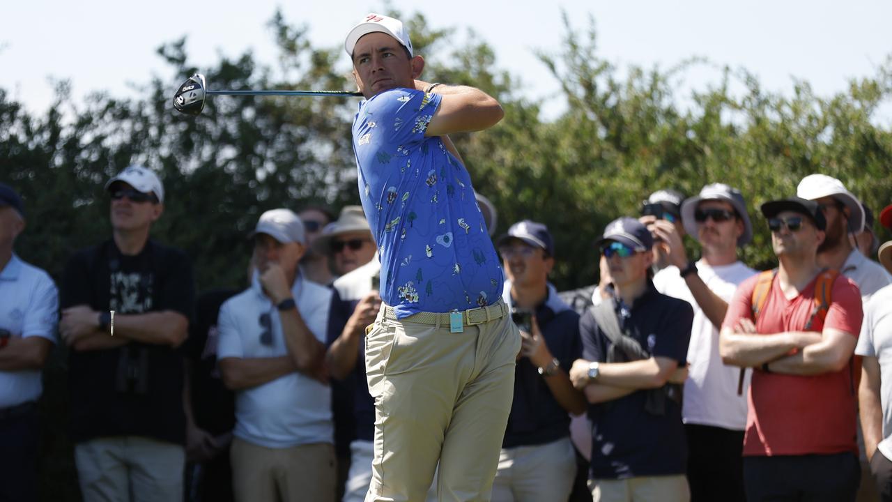 Lucas Herbert on his way to an eight-under round. Picture: Darrian Traynor/Getty Images