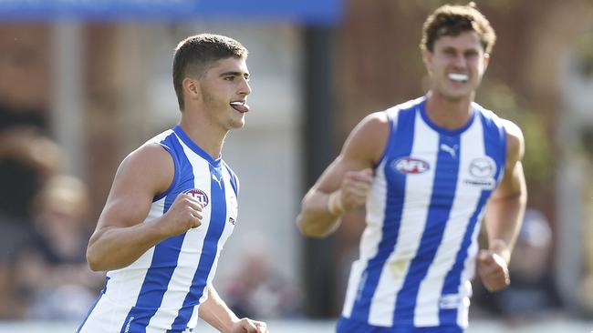 Harry Sheezel will be one to watch for the Kangaroos. (Photo by Daniel Pockett/AFL Photos/Getty Images)