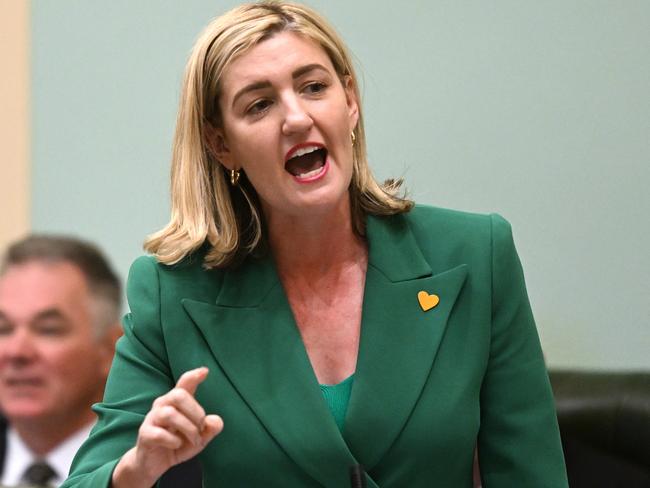 Health Minister Shannon Fentiman during Question Time on Wednesday. Picture: Dan Peled/NCA NewsWire