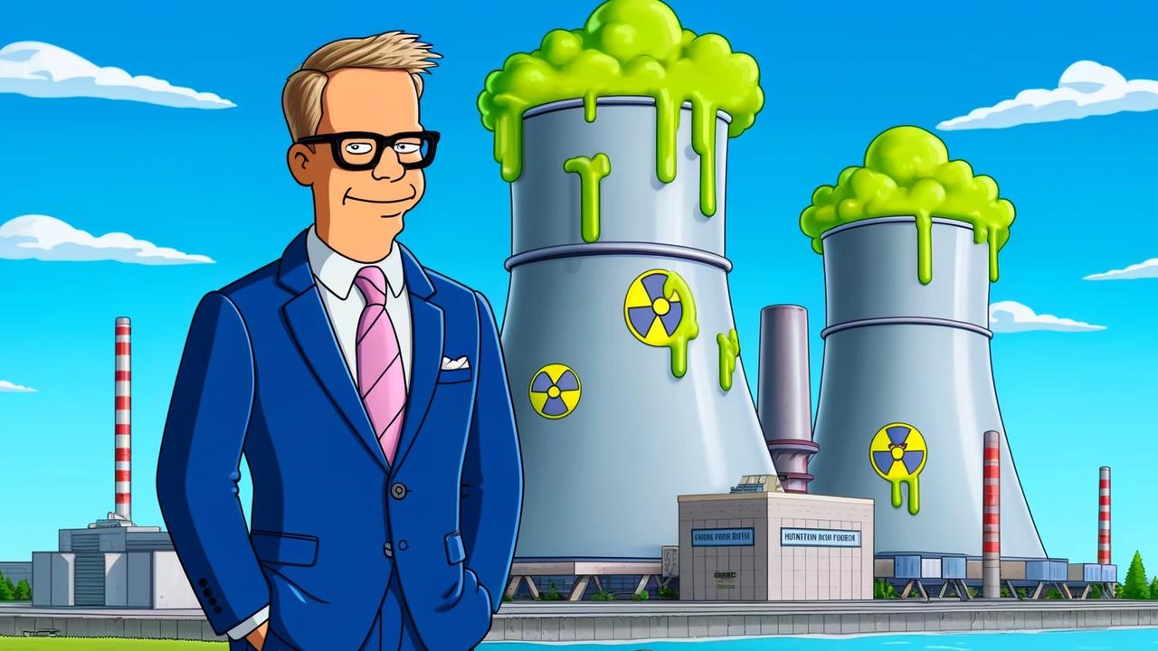 Labor is going to try to convince Australia that Springfield’s nuclear power station is close to the reality of atomic energy. (Picture: ChatGPT with apologies to Matt Groening