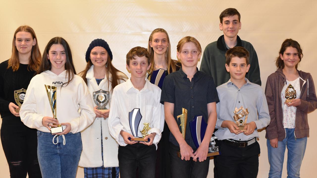 Gympie Eisteddfod 2021 winners: Back row - Lilliana Kendall, Emily Brown, Sarah Thomas, Zac Brauer, Mayyah Heron. Front Row - Lacey Hockey, Alexander Rott, Maximilian Rott, Elijah Heron. Absent were Florence Penny, Phoebe Penny &amp; Kaitlin Collyer. Pictures: Don Thomas