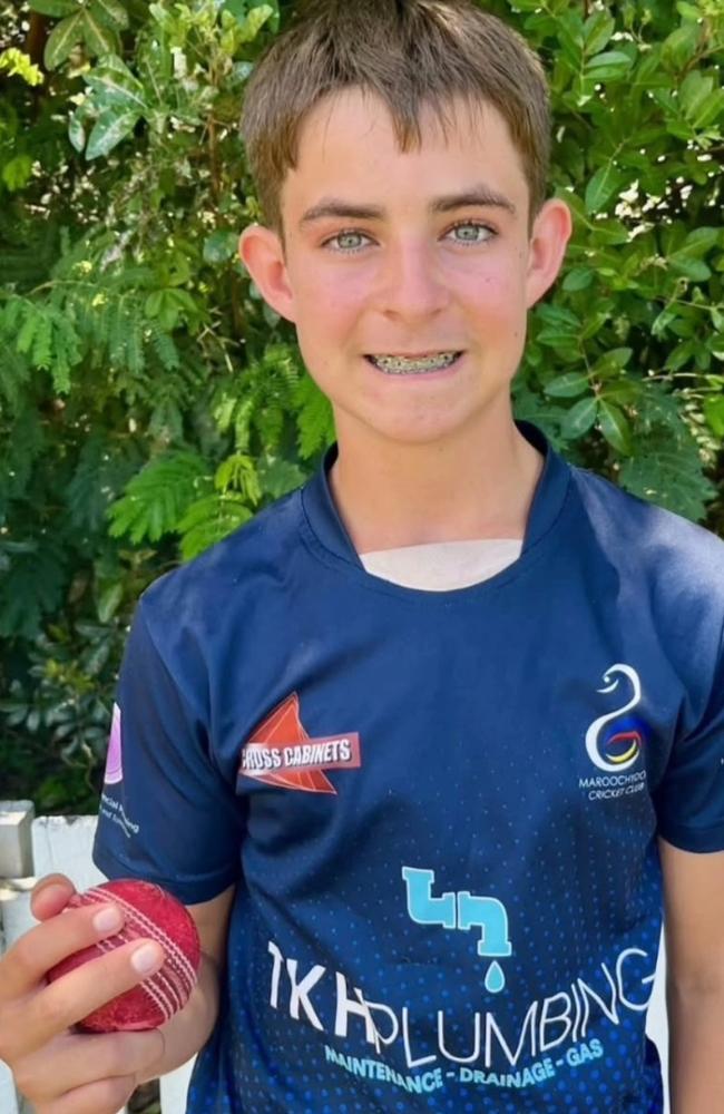 Junior Maroochydore cricketer Harry Brennan.