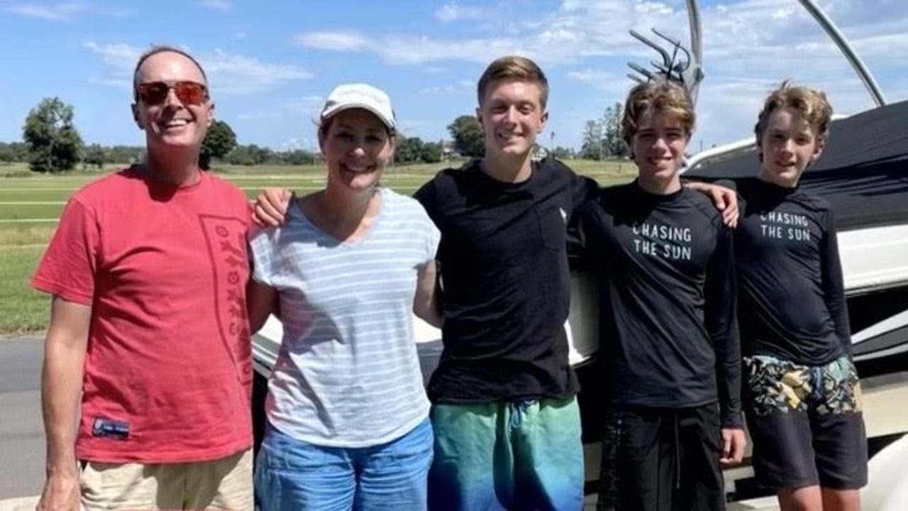 Stephen and Michelle Tibbs with their three sons. Picture: A Current Affair