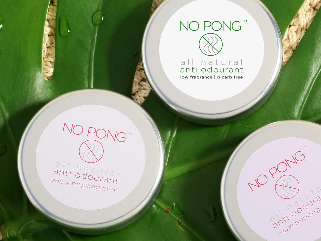 There is no plastic used in the No Pong deodorant — it comes in a reusable metal tin.