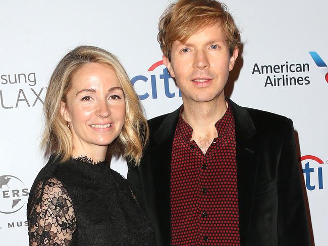 Couple ... Beck and his wife, actress Marissa Ribisi, at the Grammys. Picture: Frederick M. Brown/Getty Images