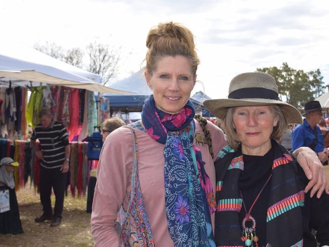 Anita and Sandra Egginton at the Potter's Craft Market for Jumpers and Jazz in July.