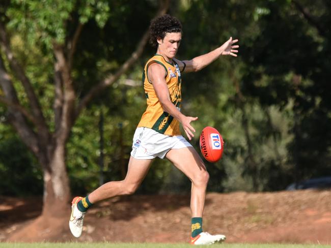 Braith Hodges of St Mary’s has been named the Round 12 Rising Star nominee. Picture: Tymunna Clements / AFLNT Media