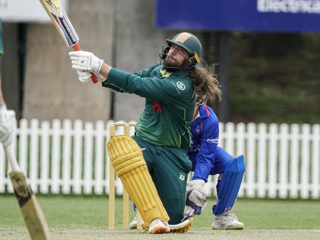 Sub-District cricket: Port Melbourne v Caulfield. Caulfield batsman David Tantsis-Hall. Picture: Valeriu Campan