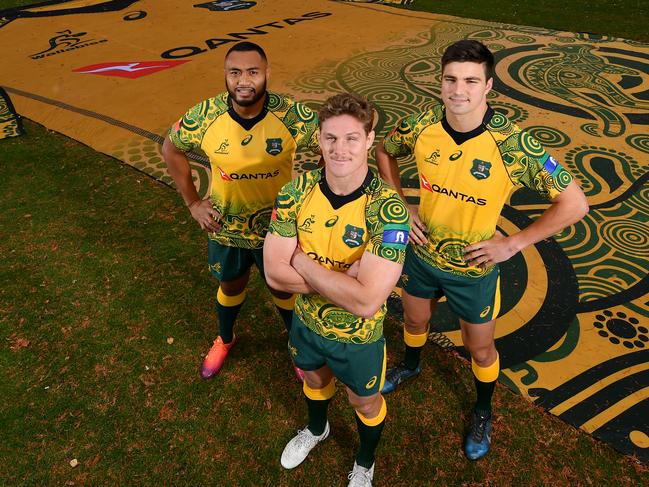 Australia’s 2018 Indigenous jersey. Picture: Dan Mullan/Getty