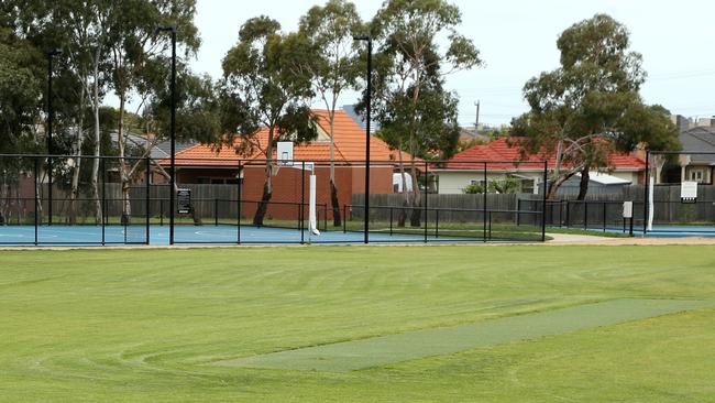 The artificial pitch used by the under-12 team is close to basketball courts. Picture: Hamish Blair