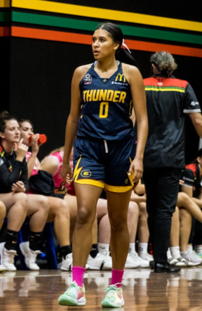 Indiah Bowyer in action. Pic credit: Basketball Queensland.