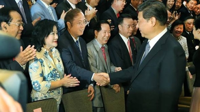 Chinese-Australian businessman Huang Xiangmo meets President Xi in Sydney. Picture: SUPPLIED