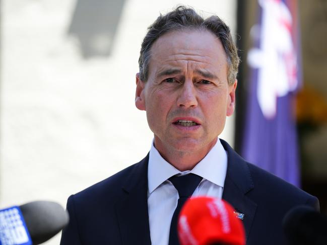 Health Minister Greg Hunt Minister. Picture: NCA NewsWire / Gaye Gerard