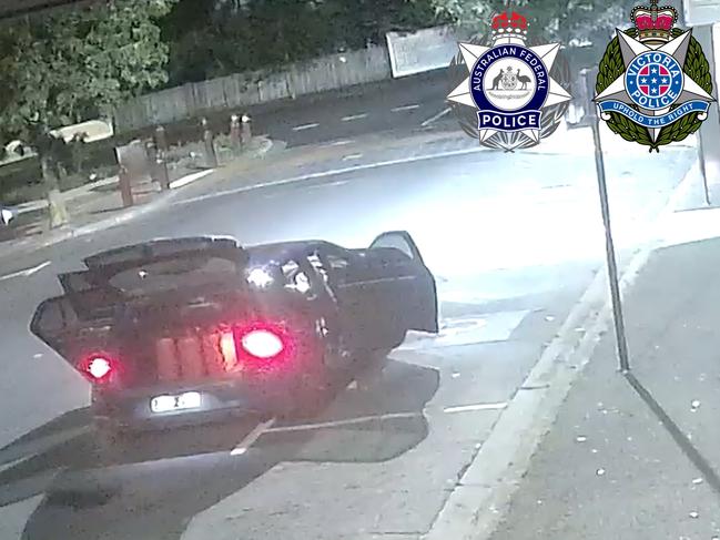 Video has been released of the moment the Adass Israel Synagogue was set alight. Picture: Victoria Police/AFP