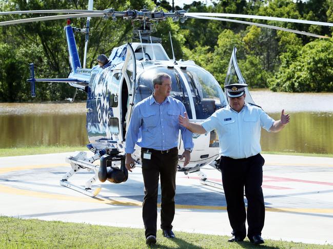 Gympie mayor Mick Curran with Gympie Police Inspector Jon Lewis. Picture: Glenn Barnes