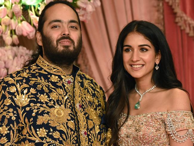 Anant Ambani with his fiancee Radhika Merchant. Picture: SUJIT JAISWAL/AFP