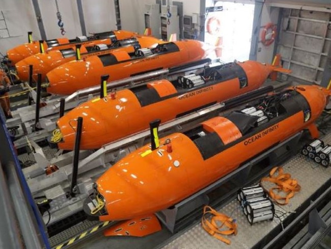 <i>Seabed Constructor </i>will scour the seabed for MH370 using eight autonomous underwater vehicles (AUVs) simultaneously. Picture: Swire