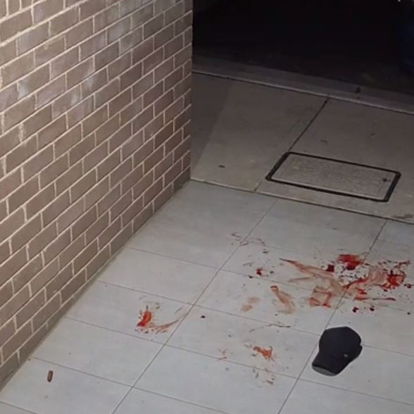 The bloody aftermath of the attack