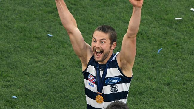 One of the Cats’ biggest improvers for season 222. Picture: Morgan Hancock/AFL Photos/via Getty Images