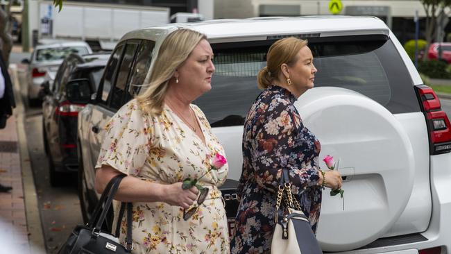 Family members of Breeana Robinson arrive at court for day four of the hearing.