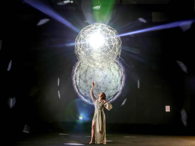 Olafur Eliasson's Stardust Particle. Picture: Tim Carrafa, featuring Aisya from People Agency wearing DIIDA