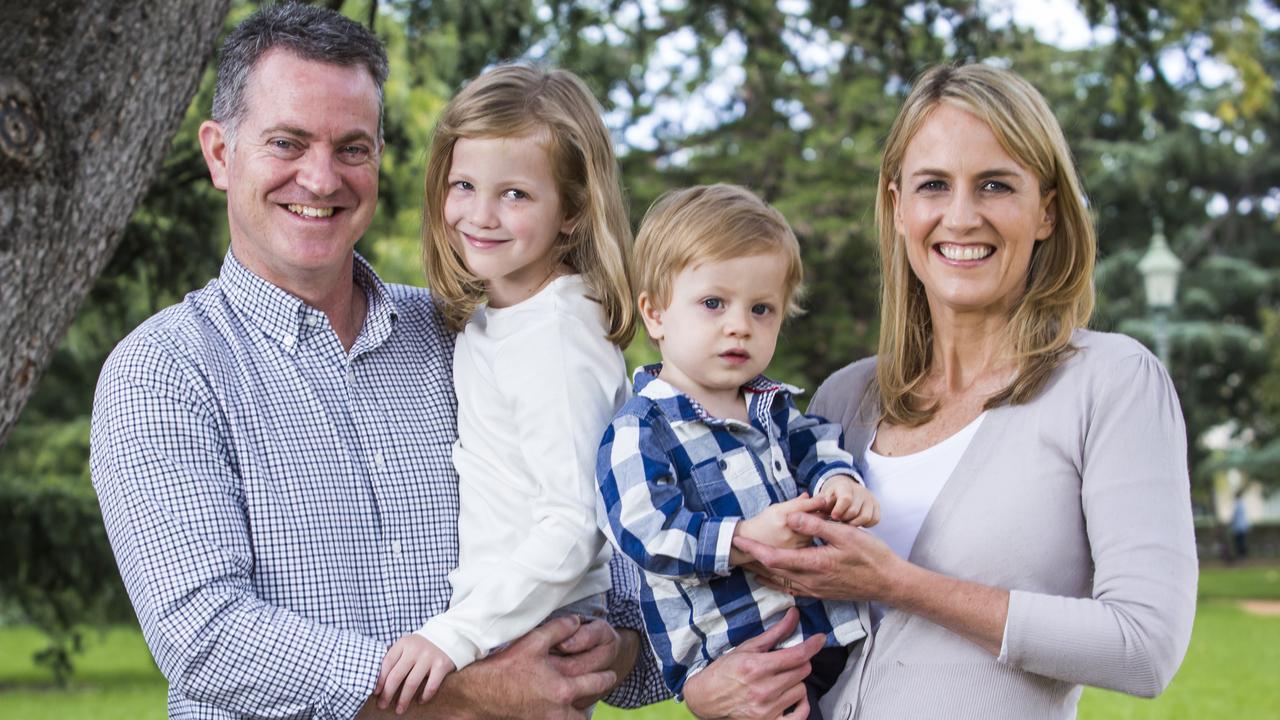 Whole Kids co founders, James and Monica Meldrum with their children. Picture: Supplied