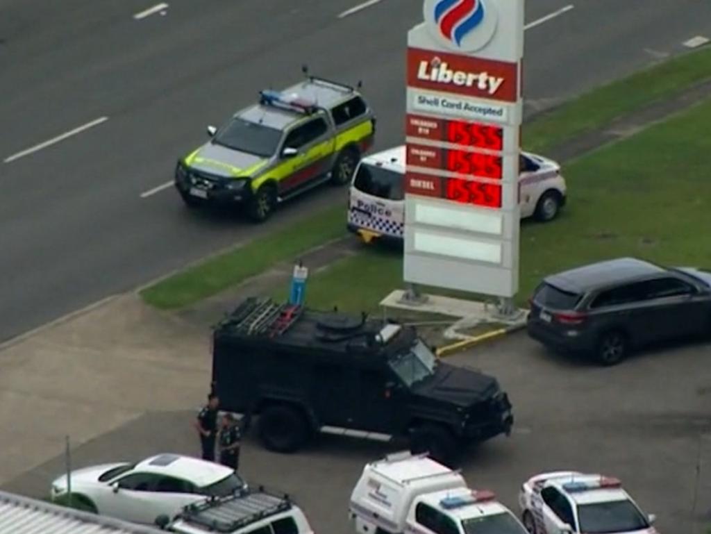 The alleged gunman was fatally shot by police after a dramatic six-hour siege. Picture: Nine News