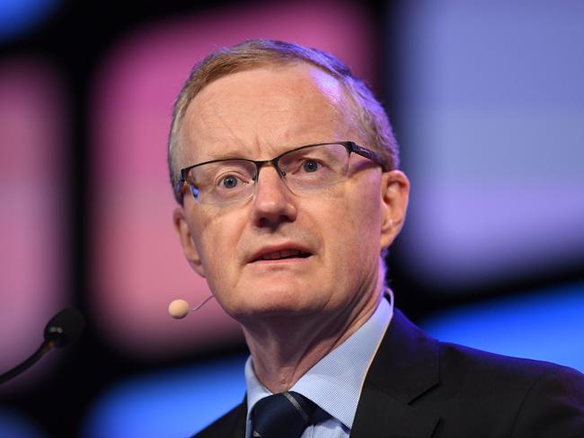 Governor of the Reserve Bank of Australia, Philip Lowe, addresses the Australian Financial Review BHP Business Summit in Sydney, Wednesday, March, 7, 2018. (AAP Image/Dean Lewins) NO ARCHIVING