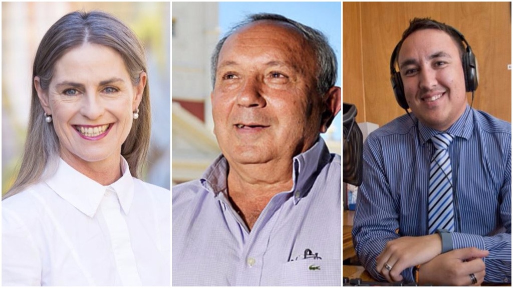 Newly elected Toowoomba Region councillors Megan O'Hara Sullivan, Joe Ramia and James O'Shea.