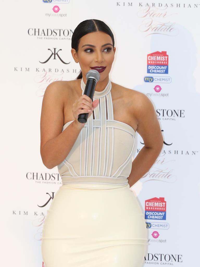 Kim Kardashian makes an in-store appearance at Chadstone Shopping Centre in Melbourne. Picture: Alex Coppel.