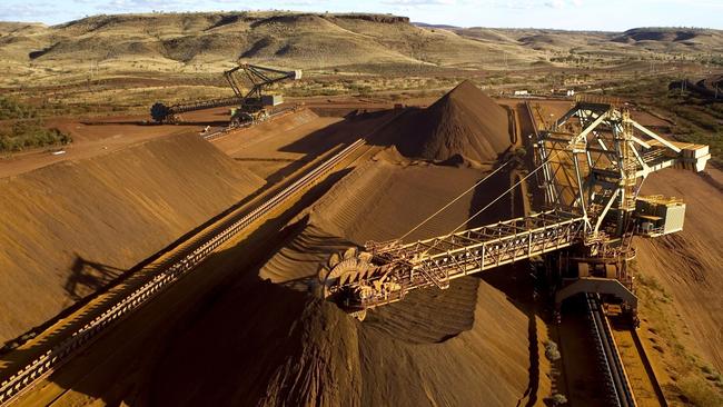 Rio Tinto’s iron ore mine in WA’s Pilbara.