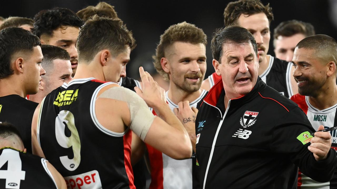 Lyon talks to his players. (Photo by Quinn Rooney/Getty Images)