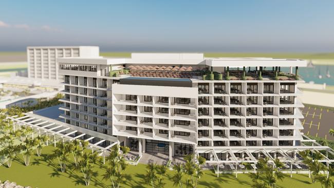 An image of the new Morris Group hotel under construction in Townsville.