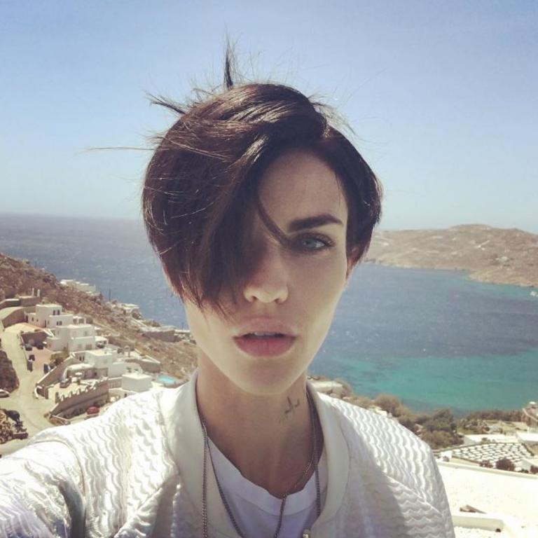 Ruby Rose checks in from her DJ tour, “Sad to leave Mykonos.. This was my office.. I didn’t get much time to explore but can you blame me... Working from my hotel felt like heaven.” Picture: Instagram