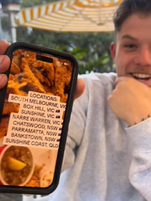 Videos declaring the fried chicken joint was opening restaurants in Australia were false but amassed millions of views. Picture: TikTok/@mikaylaportelli