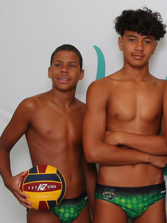 Australian Youth Water Polo Championships - Oliver Moncur and Taoso Taoso.Picture David Clark