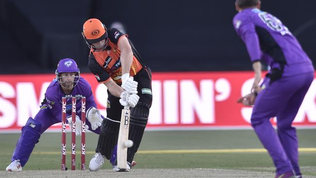 Hilton Cartwright in action in the Big Bash League, which now blocks out a significant period of the domestic four-day competition. Pic: AAP 