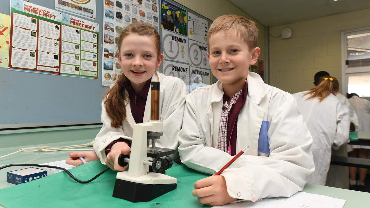 St Mary's Catholic School students Indi Shepley and Oscar Crack. PHOTO: ALI KUCHEL