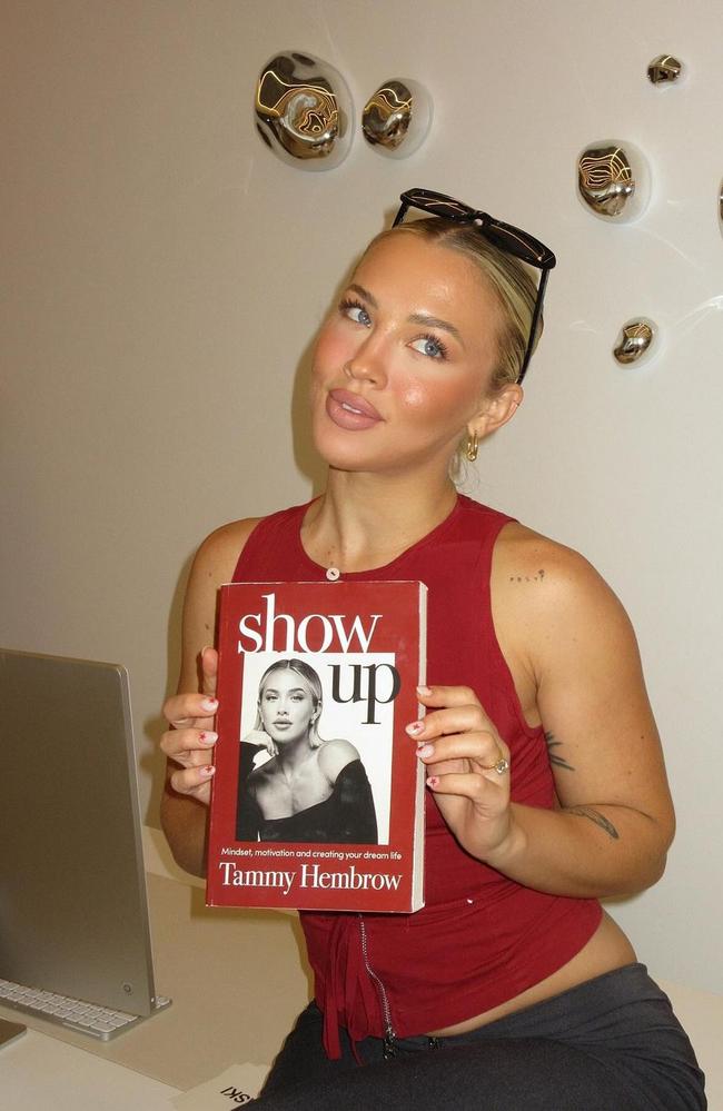 Tammy Hembrow with her book Show Up. Photo: Instagram